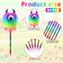 24 Pcs Valentine's Day Rainbow Fuzzy Pens Bulk Monster Fluffy Pen with Horn Valentines Day Classroom Gifts Funny Cute Pen Stationery for Students ...
