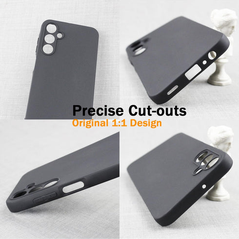 TENOC Phone Case for Samsung Galaxy A15 5G, Black Case Anti-Fingerprint Protective Bumper Matte Cover...