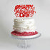 1 Pack Red Happy Valentine's Day Cake Topper Heart Love Cupcake Picks for Cake Decorations Valentine's Wedding Party Holiday Supplies...