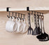 2pcs Mug Hooks Cups Wine Glasses Storage Hooks Kitchen Utensil Ties Belts and Scarf Hanging Hook Rack Holder Under Cabinet Closet Without Drilling...