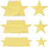 120 PCS Glitter Gold Five Star Cutouts Paper Star Cutouts Star Cutouts for Bulletin Board Stars Classroom Wall Party Decoration Supply 3 Sizes 3.1...
