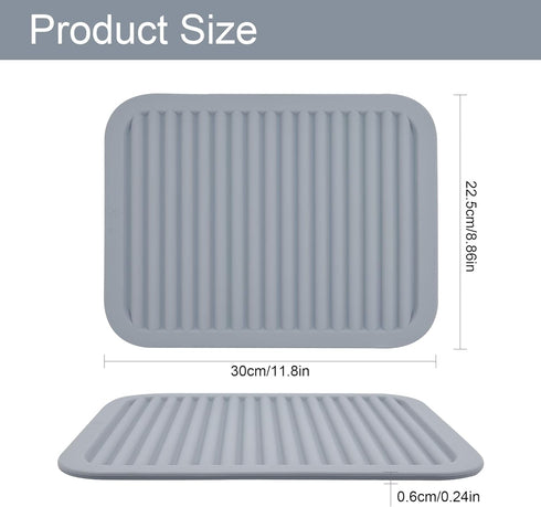 Silicone Trivets for Hot pots and Pans,Trivets for Hot Dishes,Mats for Countertop, Mat Pads Heat Resistant Table Placemats 2 Pack,Size:9x12 Inch, ...