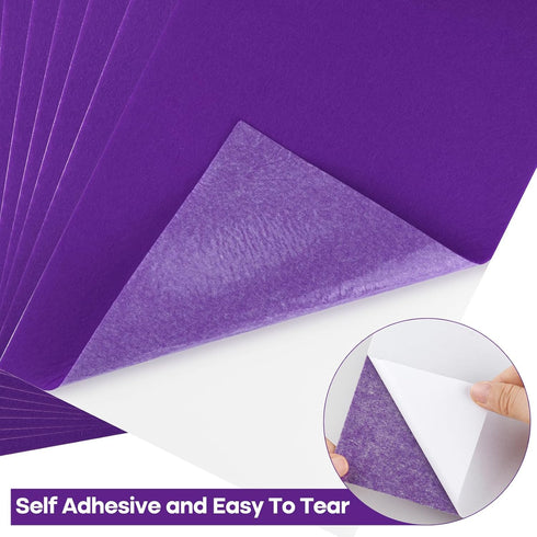 CHRORINE 10 Pcs Purple Felt Fabric Sheets Self Adhesive Felt Sheets 8 x 12 Inches Felt Paper for Art and Craft Supplies...