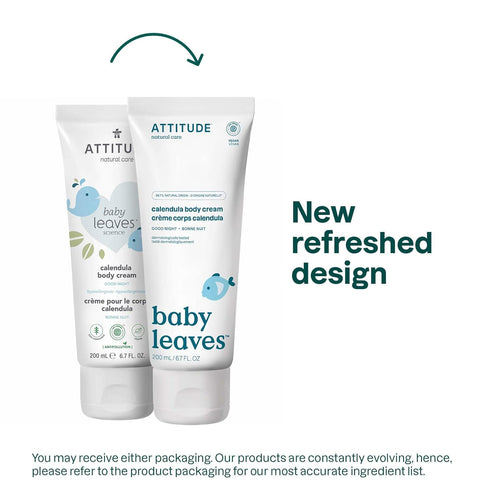 ATTITUDE Body Cream for Baby, EWG Verified, Made with Naturally Derived Ingredients, Vegan, Good Night, 6.7 Fl Oz...