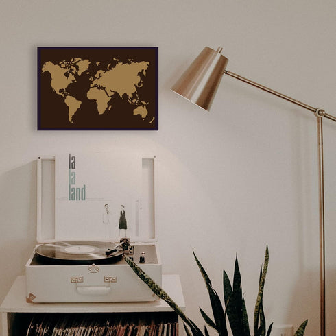 FINGERINSPIRE World Map Stencil Template 11.7x8.3 inch Plastic Map Painting Stencil World Map Outline Pattern Stencils Reusable DIY Home Decor Ste...