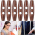 Sewing Wood Toggle Buttons, 50PCS Toggle Buttons, 2 Holes Wood Buttons, Sewing Knitting Buttons, Dark Coffee Wooden Buttons for DIY Coat Clothes A...