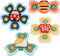 Spinner Toys for Babies, 4pcs Baby Spinners with Suction Cups for Interactive Stimulation and Sensory Development, Window Spinners for Toddlers 1-...