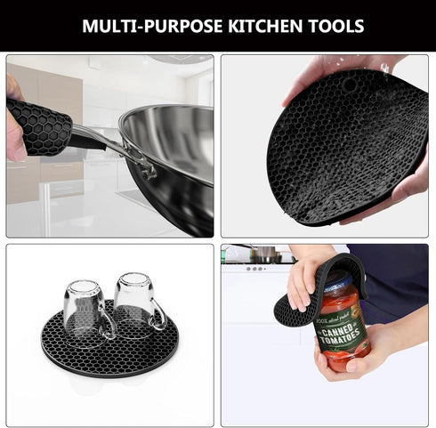 Silicone Trivet for Hot Dishes,Multipurpose Non-Slip Hot Pad for Kitchen,Hot Pots and Pans,Pot Holder Heat Resistant for Countertops,Kitchen Mat f...