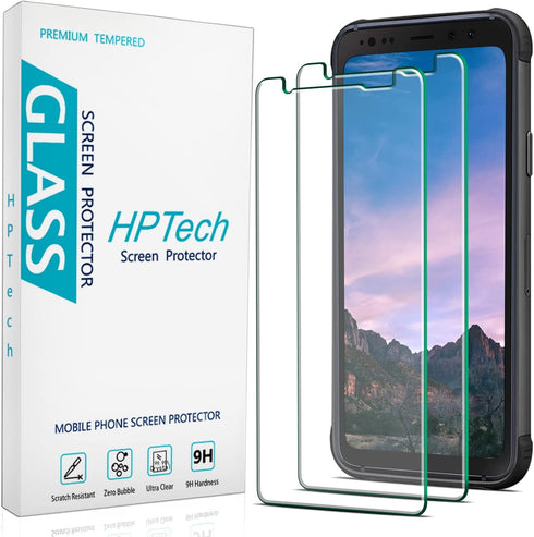 HPTech (2 Pack) Tempered Glass For Samsung Galaxy (S8 Active) Screen Protector, Anti Scratch, Bubble Free, Case Friendly......