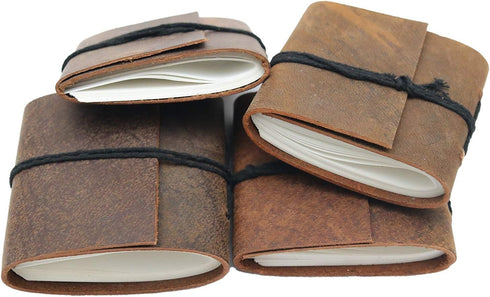 TUZECH Handmade Leather Bound Book of Shadows Mini Scrapbook Notebook Blank Unlined Small Hocus Pocus Pocket Diary For Office Artist Personal Note...
