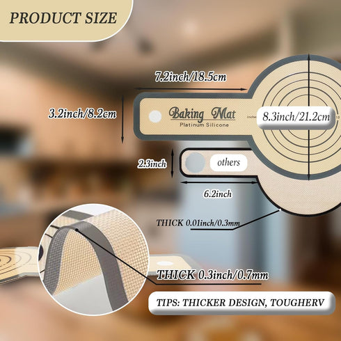 Silicone Bread Sling for Dutch Oven, Reusable Non-Stick Sourdough Baking Mat with Long Handles, Silicone Bread Sling Baking Mat For Transfer Sour ...