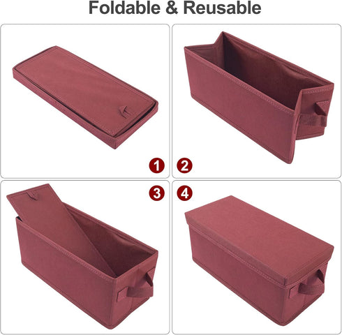 CD Storage Boxes - Pack of 2 CD Case Storage- 13.2" x 5.9" x 5.3", Container holds 30 CDs in full jewel cases, 60 CDs in slim cases, and 165 discs...