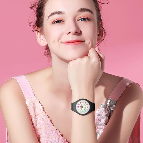 SIBOSUN Wrist Watch Nurse Watch Easy to Read Watches for Medical Students, Nurse, Doctors, Quartz Analog Second Hand Luminous Waterproof Silicone ...