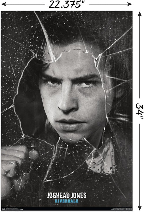 Trends International Riverdale - Shattered Jughead Wall Poster, 22.375" x 34", Premium Poster & Mount Bundle...