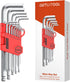 GETLITOOL 13PCS Allen Key Set Silver, Cr-V Ball End Allen Wrench Set 1.27-10mm, Metric Long Hex Key Set with Size-Marked & Storage Bracket for Bic...
