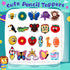 Pencil Charms Bulk for Kids Pencil Clips Pencil Clip Decorations Fun Food Pencil Toppers Accessories Straw Toppers for Pupil Junior School Prize S...