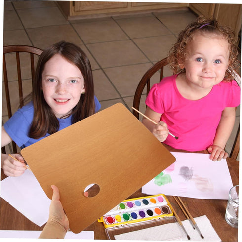 STOBOK Art Painting Oil Drawing Supplies Oil Painting Square Palette Acrylic Paint Palette Square Serving Tray Rectangular Wooden Artist Portable ...