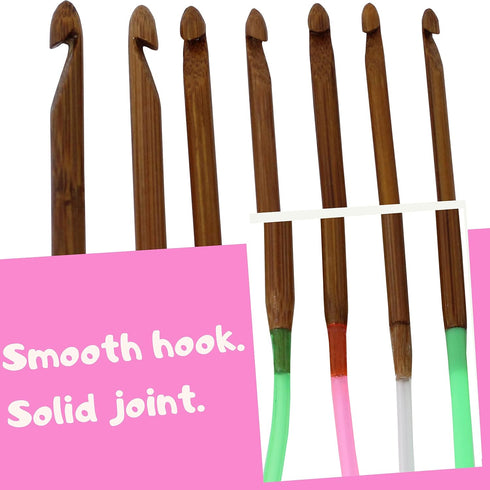 KnitPal 16-inch (40cm) Circular Crochet Hooks Double Ended Tunisian Crochet Hooks Set with Cable for Afghan Crocheting in The Round - 6 US Sizes: ...