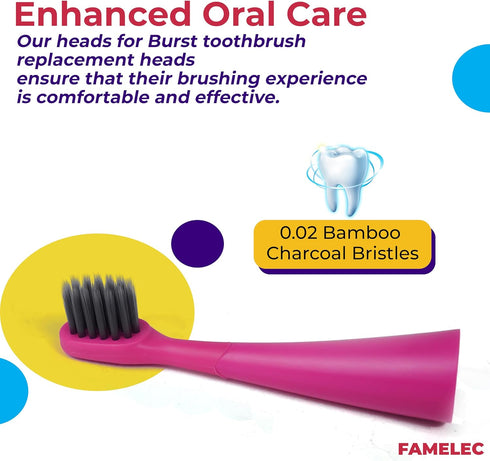 10Pcs for Burst Kids Replacement Heads, Perfect Fit for Burst Toothbrush Heads Kids, Ultra Soft Bristles for Deep Clean, Perfect for Burst Kids To...