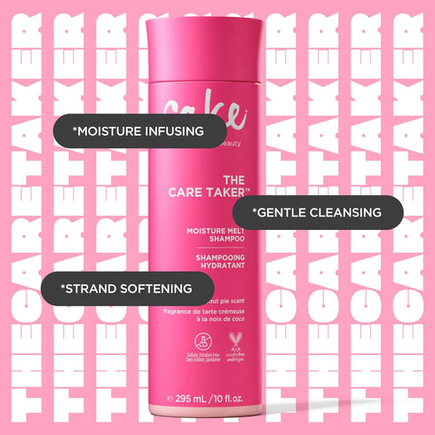 Cake Beauty Moisturizing Shampoo, The Care Taker – Hydrates and Replenishes Dry Hair – With Coconut Water, Hyaluronic Acid & Shea Butter - For All...