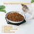 4Pack Ceramic Cat Dishes with Nonslip Mats, 5.5 Inch Shallow Cat Food Bowls, Whisker Fatigue Cat Bowl, Cat Dishes for Food&Kitten Bowls, Microwave...