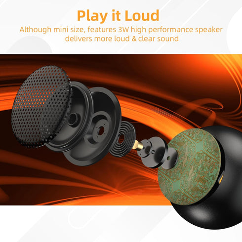 2Pack Portable Mini Speaker, Bluetooth Tiny Speaker,Wireless Micro Speaker for Phone/PC/Tablet, Rechargeable Battery, Built-in Microphone, Cute Mi...