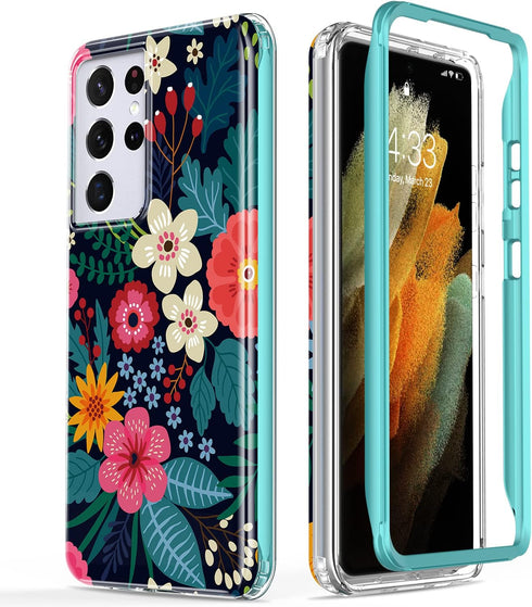 Esdot for Samsung Galaxy S21 Ultra Case,Military Grade Passing 21ft Drop Test,Rugged Cover with Fashionable Designs for Women Girls,Protective Pho...