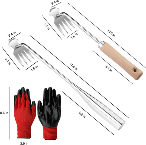 Weed Pulling Tools,2pcs Weeding Artifact Uprooting Weeding Tool,Weeding Tool for Backyard Weed Puller Tool with Garden Gloves,Garden Weed Pulling ...