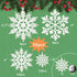 36pcs Snowflakes-Christmas Tree Decorations, Snowflake Ornaments for Tree, Plastic Glitter White Snow Flakes Ornaments, Christmas Indoor Winter Wo...