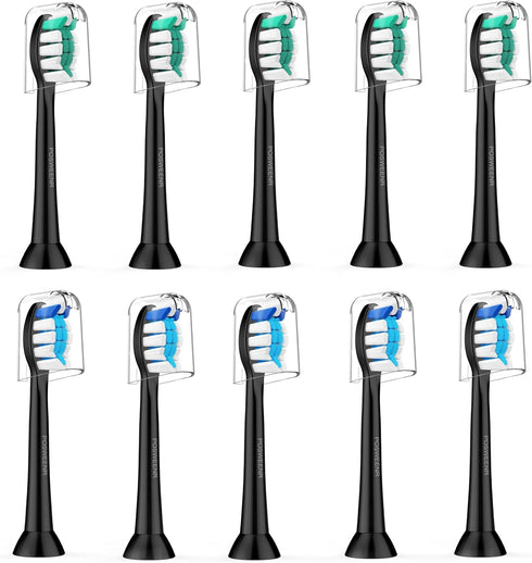 Replacement Toothbrush Heads for Philips Sonicare Replacement Heads, Compatible with Phillips Sonicare Replacement Brush Heads(10 Pack,Black)...