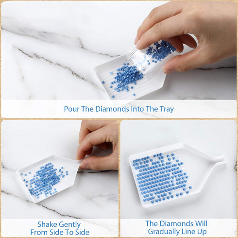 6PCS Plastic Diamond Art Painting Bead Sorting Trays (3.8 x 2.2 Inches), Accessories and Tools for DIY Crafts...