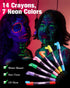 14 Pcs Glow in the Dark Face Paint, Creamify Black Light Neon Face & Body Paint, Halloween Masquerade Makeup Sticks, Fluorescent Crayons Kit for K...