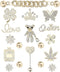 Rhinestone Bling Decoration Charms, Diamond Trend Designer Luxury Cute Jewelry Shoe Accessories for Women Girl Gifts(Gold)...