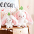 MIAODAM Bunny Stuffed Animal Reversible Cuddle Bunny Stuffed,Strawberry Bunny Transformed Rabbit Plush Zipper,Carrot That Turns Into Ears Bunnies ...