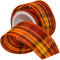 Morex Ribbon Abundance Plaid Wired Fabric Ribbon, Pumpkin, 2-1/2 in x 3-Yd...