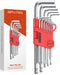 GETLITOOL 13PCS Allen Key Set Silver, Cr-V Ball End Allen Wrench Set 1.27-10mm, Metric Long Hex Key Set with Size-Marked & Storage Bracket for Bic...