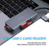 CF Card Reader,USB 3.0 to Compact Flash Memory Card Reader Adapter 5Gbps Read 5 Cards Simultaneously for SDXC, SDHC, SD, Micro SDXC, Micro SD, Mic...