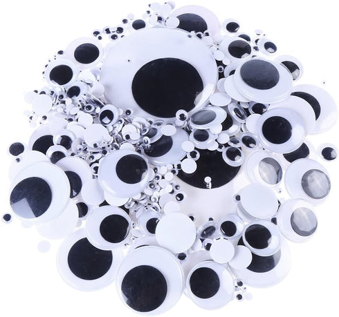 CCINEE 988 Pieces 5mm -100mm Black Wiggle Googly Eyes with Self-Adhesive for Craft and Sewing...