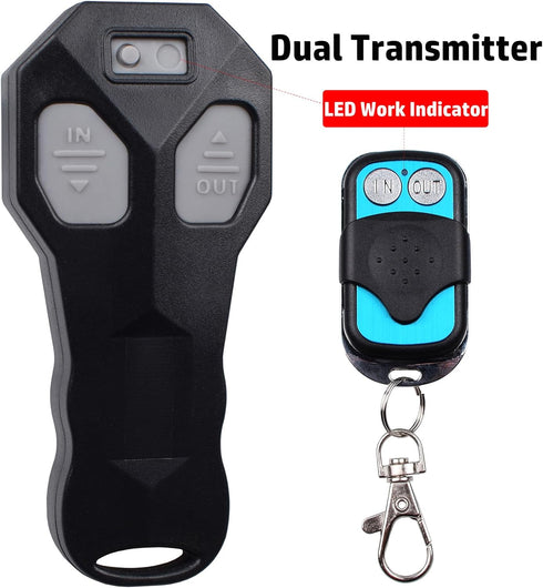 Wireless Winch Remote Control Kit for Car Truck Jeep ATV SUV 12V Handset Switch Recovery Wireless Waterproof Wireless Remote for Winch...