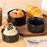 Yachi Ramekins Black, 4 oz 6 Pieces Ceramic Baking Ramekin Set of 6 Stoneware Bakeware Serving for Sauces Dipping Onion Soup Lava Cake Flan Creme ...