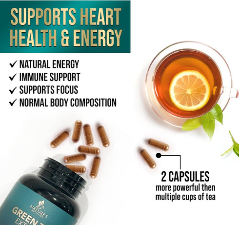 Green Tea Extract Weight Loss Pills 1000mg 98% Standardized EGCG - 3X Strength for Natural Energy - Supports Heart Antioxidant Health with Polyphe...