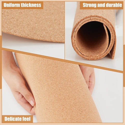 BENECREAT 10 Pack 12x12 Inch Cork Board 1mm Thick Cork Board Tiles Square Cork Tiles Coaster Cork Sheets Tiles for Bulletin Boards, Wall Decoratio...