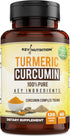 Key Nutrition Turmeric Curcumin Complex with Piperine, 100% Pure - 120 Capsules...