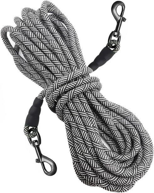 8FT 15FT 30FT Dog Tie Out Long Rope Leash for Dog Training, Long Dog Tether Great for Large Medium Small Dogs Training, Camping, or Backyard (8ft-...
