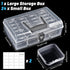 Jutieuo Small Bead Organizers with Handle, 25 Pieces Plastic Storage Cases Mini Clear Bead Storage Containers Boxes with Hinged Lid and Large Rect...