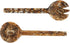 Creative Co-Op, Brown, Resin Salad Servers with Matte Marble Finish, Set of 2, Medium...