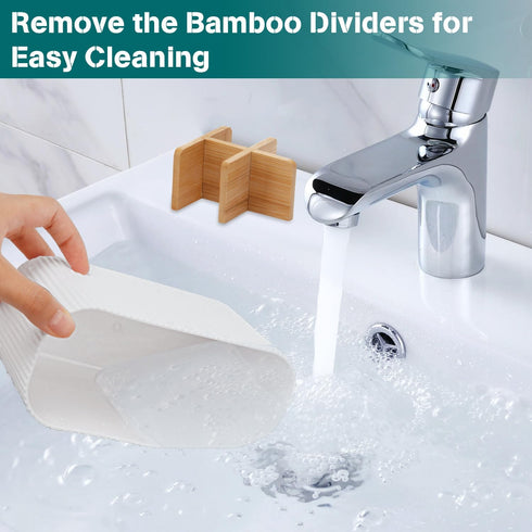 White Toothbrush Holder - Bamboo Toothbrush Holders for Bathrooms Electric Toothbrush Holder Organizer Kids Toothbrush Holders for Bathrooms Count...
