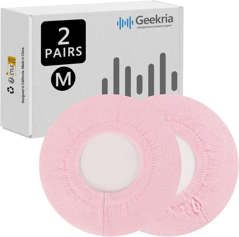 Geekria 2 Pairs Knit Headphones Ear Covers - Product Safety Certified - Washable & Stretchable Sanitary Earcup Protectors for Over-Ear Headsets, S...