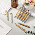 30 Pcs Inspirational Bamboo Pens Flower Ballpoint Pens Bulk with Black Ink Employee Appreciation Gift Thank You Gift Party Favors School Office Wr...