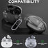 Beats Studio Buds/Studio Buds Plus Case Cover Clear 2021/2023 with Key Fob and Earbud Cleaning Kit, Secure Lock Protective Case Cover for New Beat...